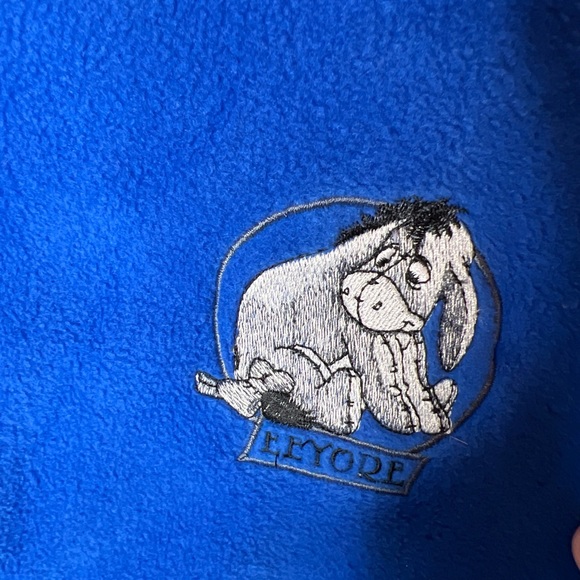 Vintage Disney Pooh Eeyore Purple Fleece Quarter Zip Size 22/24 - Picture 4 of 7